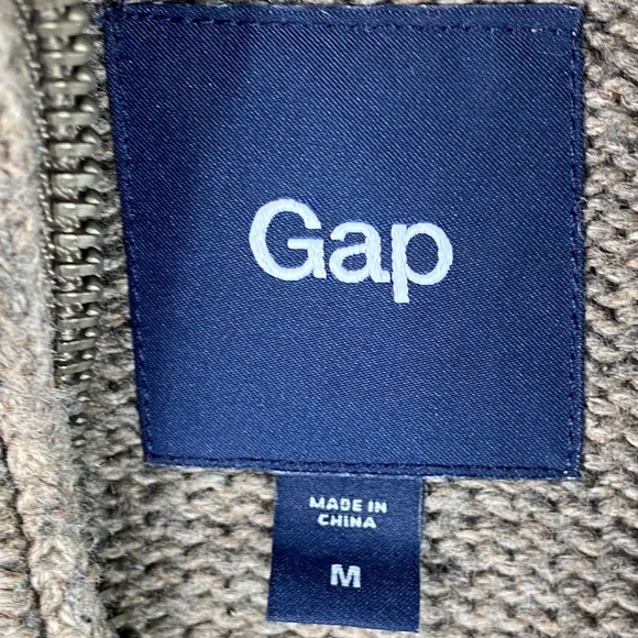 Gap Mens Medium Sweater Pullover Tan Brown Wool Blend - Picture 6 of 7